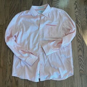 Tommy Bahama Light orange strips Button-Down Dress Shirt